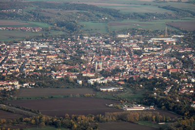 Oktober 2022 | Stadtansicht Naumburg von West (vorn) nach Ost (oben)